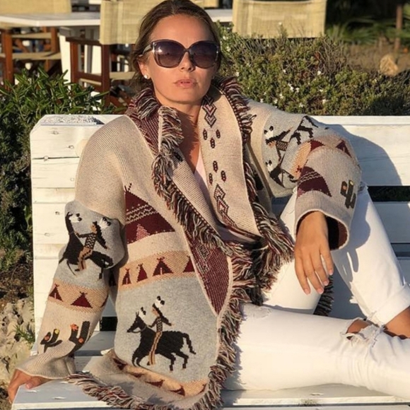 no brand Sweaters - Cashmere Blend Native American Cardigan